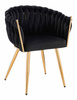 HR750 Szék Arany lábakkal Fekete velúr