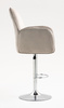HR280W Latte Modern Velúr Szék Krómozott lábbal