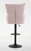 HR250W Púder Rózsaszín modern velúr szék fekete lábbal