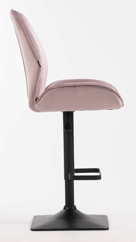 HR350KW Halványlila modern velúr szék fekete lábbal