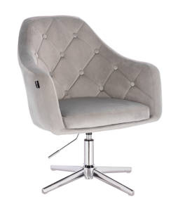 HR831CROSS Acél modern velúr szék krómozott lábbal