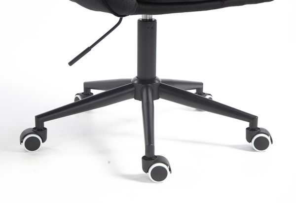 HR2055K Fekete Modern Velúr Szék Fekete lábbal