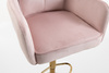 HR250W Púder Rózsaszín modern velúr szék arany lábbal