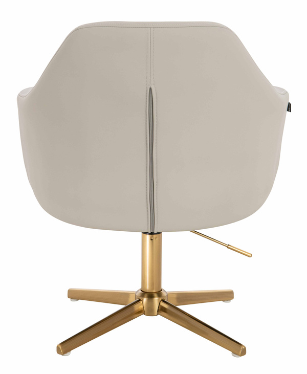 HR831CROSS Ecru Műbőr Premium Soft szék Arany lábbal