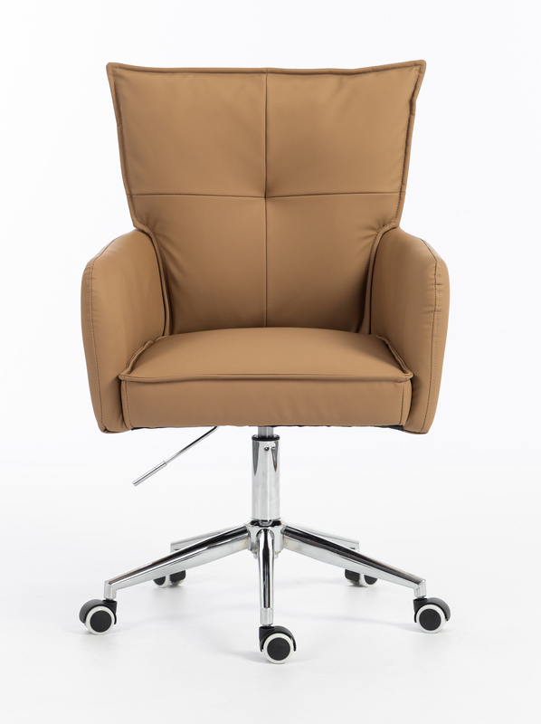 HR250K Karamell Színű Prémium Soft Műbőr Szék Krómozott Lábbal