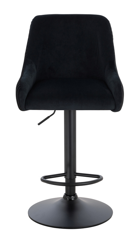 HR920W Fekete Modern Velúr Szék Fekete lábbal