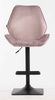 HR350KW Halványlila modern velúr szék fekete lábbal