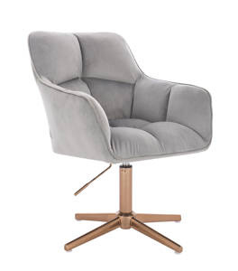 HR550CROSS Acél modern velúr szék arany lábbal