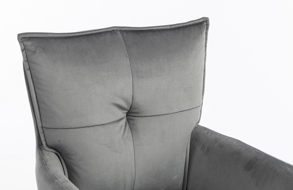 HR250CROSS Grafit modern velúr szék arany lábbal