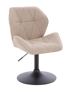 HR212N Latte modern boucle szék fekete lábbal