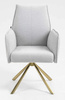 HR280 CSILLAGLÁB Szürke modern boucle szék arany lábbal