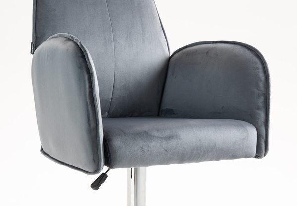 HR280W Grafit Modern Velúr Szék Krómozott lábbal