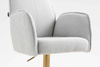 HR280KW Szürke modern boucle szék arany lábbal