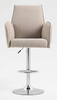 HR280W Latte modern boucle szék krómozott lábbal