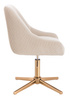 HR920CROSS Krémszínű Modern Velúr Szék Arany lábbal
