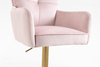 HR250KW Púder Rózsaszín modern velúr szék arany lábbal