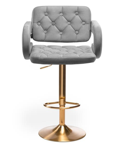 HR8403W Acél modern velúr szék arany lábbal