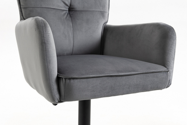 HR250W Grafit modern velúr szék fekete lábbal