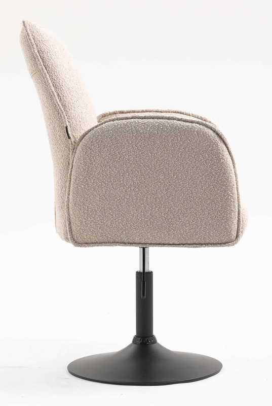 HR280N Latte modern boucle szék fekete lábbal