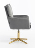 HR250CROSS Grafit modern velúr szék arany lábbal
