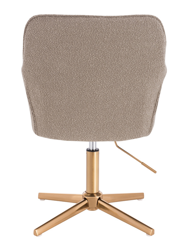 HR550CROSS Latte modern boucle  szék arany lábbal