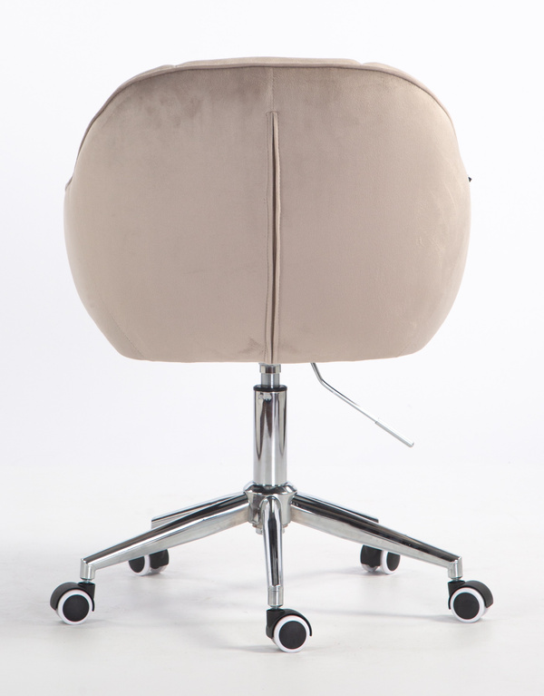 HR2055K Latte Modern Velúr Szék Krómozott lábbal