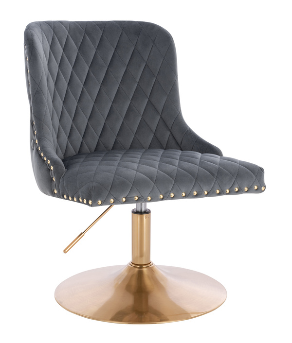 HR940N Grafit Modern Velúr Szék Arany lábbal