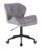 HC111K Szürke modern műbőr szék fekete lábbal