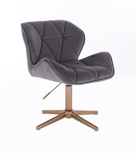 HR111CROSS Grafit modern velúr szék arany lábbal