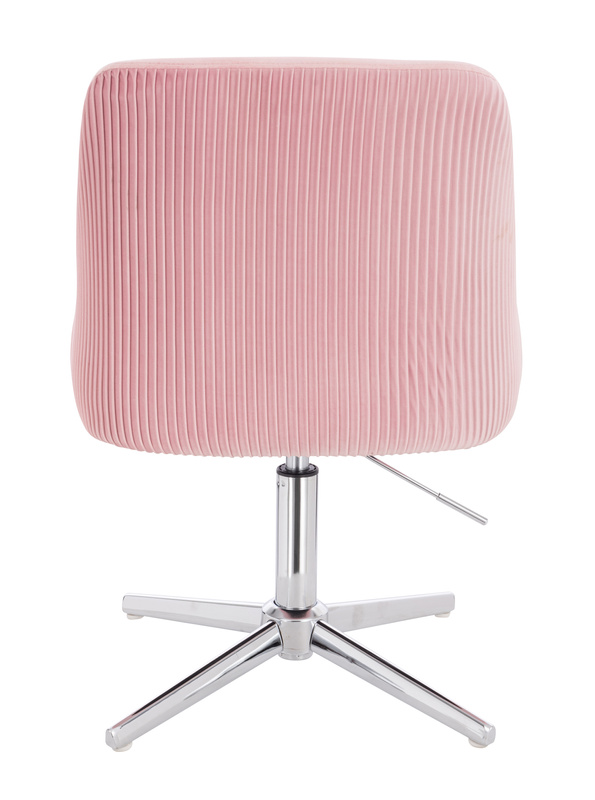 HR920CROSS Púder Rózsaszín Modern Velúr Szék Krómozott lábbal