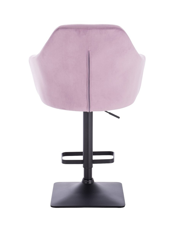 HR830KW Halványlila Modern Velúr Szék fekete lábbal