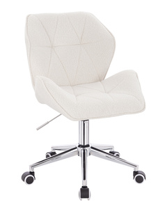 HR212K Krémszínű modern boucle szék krómozott lábbal