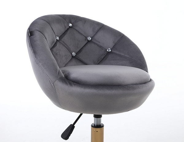 HR948N Grafit Modern Velúr Szék Arany lábbal