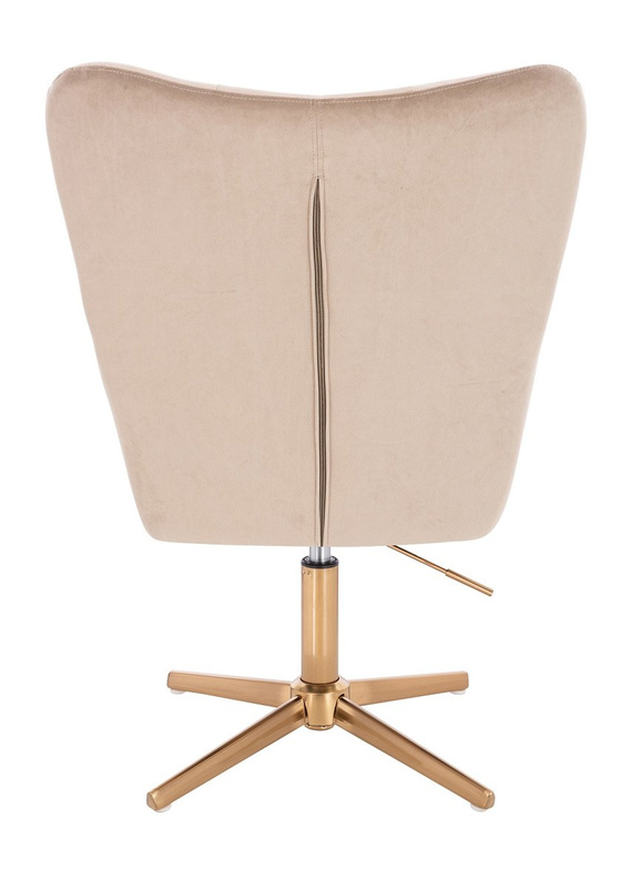 HR650CROSS Latte modern velúr szék arany lábbal