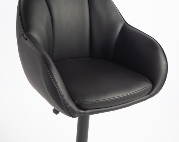 HR2055KW Fekete Modern Műbőr Szék Fekete lábbal