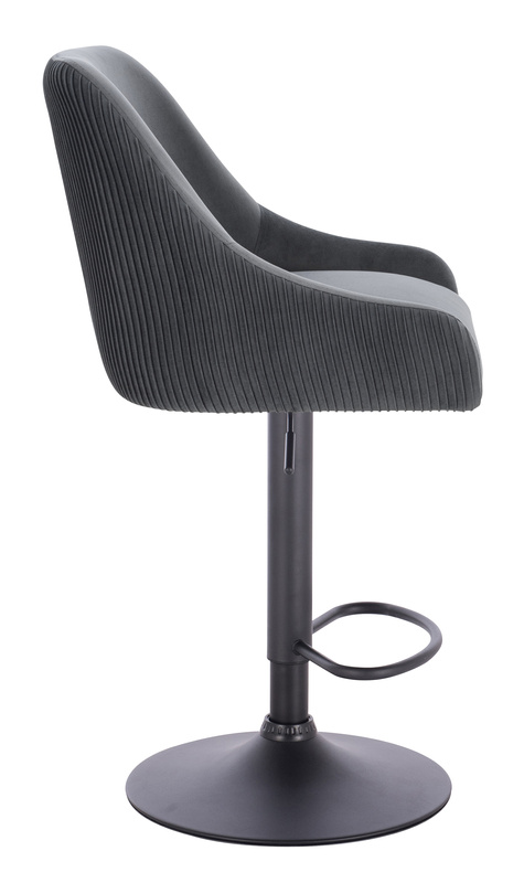 HR920W Grafit Modern Velúr Szék Fekete lábbal