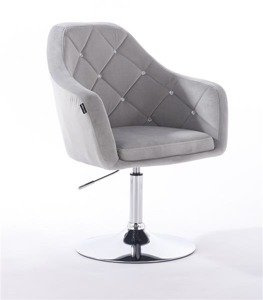 HR830 Acél modern velúr szék