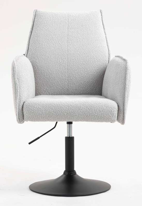 HR280N Szürke modern boucle szék fekete lábbal