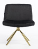 HR150 CSILLAGLÁB Fekete Modern Velúr Szék Arany lábbal