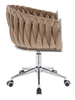 HR750K Latte Modern Velúr Szék Krómozott lábbal