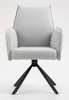 HR280 CSILLAGLÁB Szürke modern boucle szék fekete lábbal