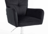 HR250K Fekete modern velúr szék krómozott lábbal