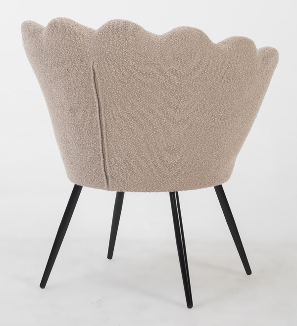 FREY Latte modern boucle szék fekete lábbal