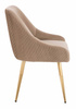 HR920 Szék arany lábakkal Latte velúr