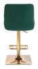 HR920KW Sötétzöld Modern Velúr Szék Arany lábbal