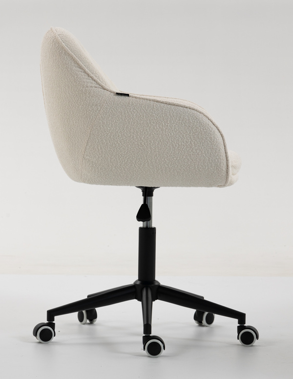 HR2055K Krémszínű Modern Boucle Szék Fekete lábbal