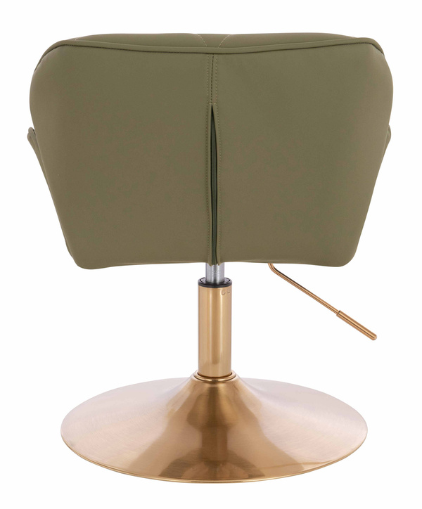 HR111N Khaki Műbőr Premium Soft szék arany lábbal