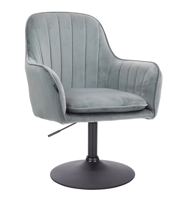 HR2022N Acél modern velúr szék fekete lábbal