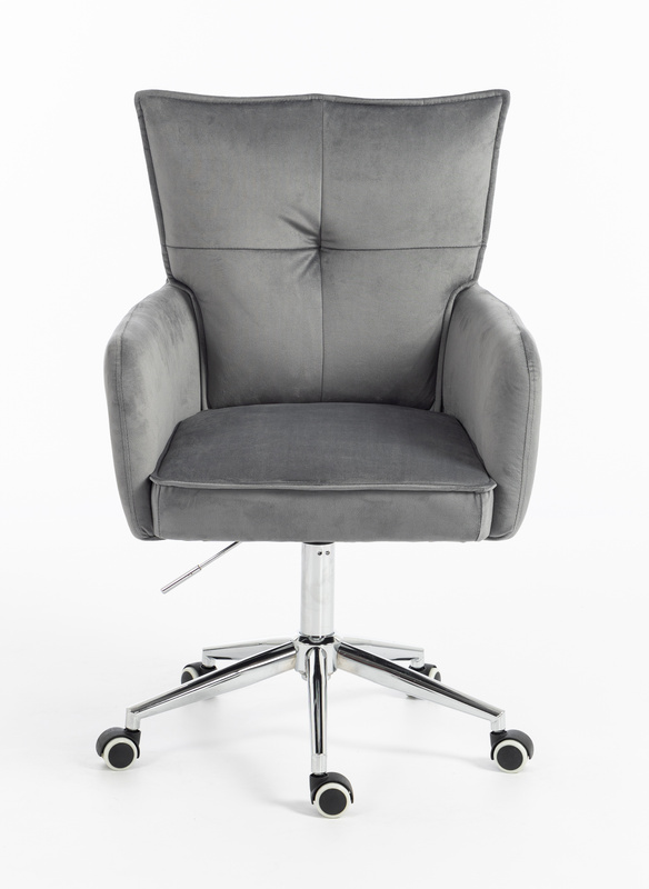 HR250K Grafit modern velúr szék krómozott lábbal