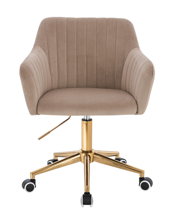 HR190K Latte Modern Velúr Szék Arany lábbal